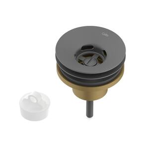 Válvula para Lavatório 7/8" Universal com Tampa Plástica Grafite Matte