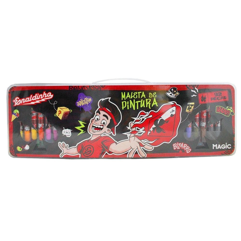 Maleta De Pintura 92 Peças Enaldinho Colorir Diversão Magic