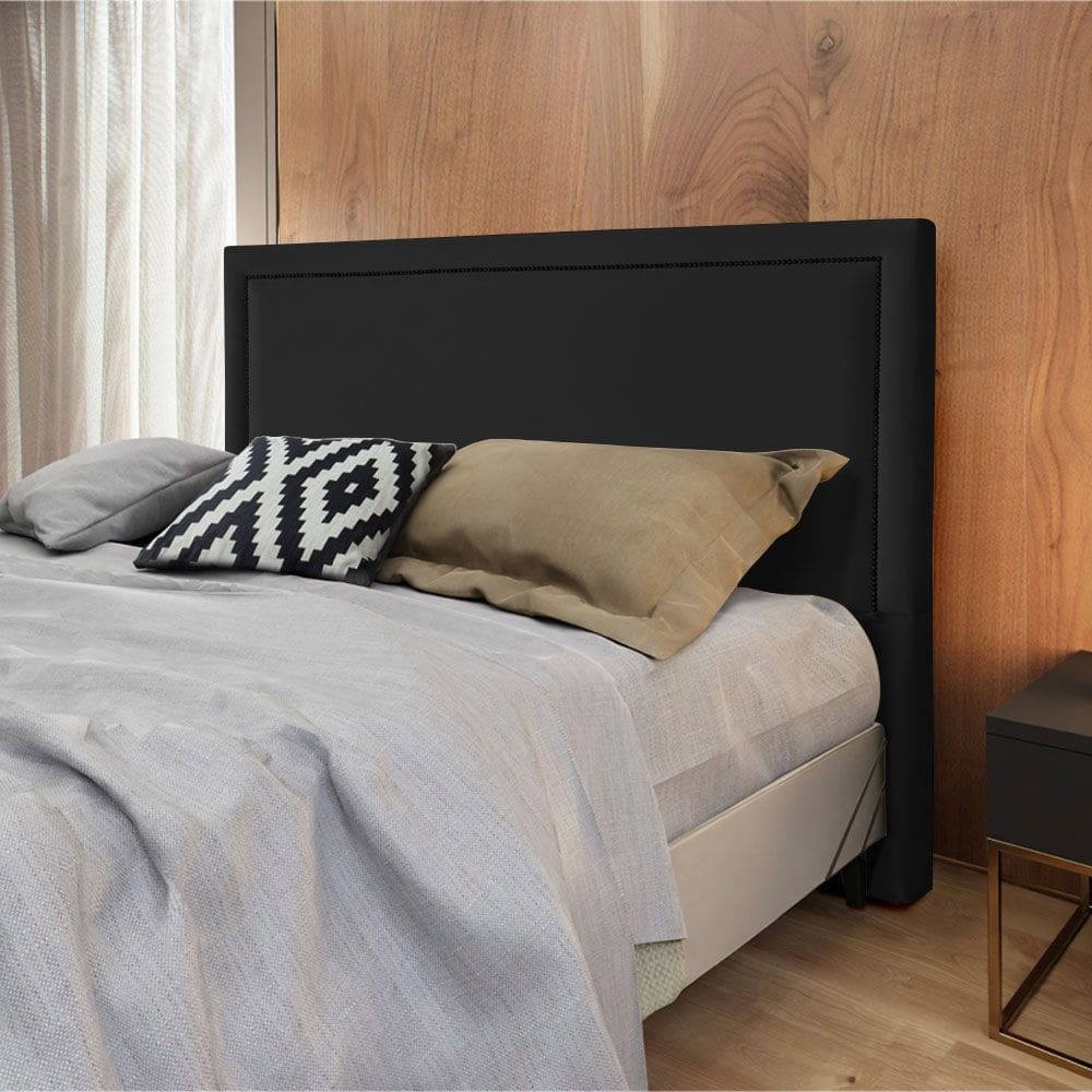 Cabeceira Cama Box Queen 1,60m Estofada Aruba Veludo Preto