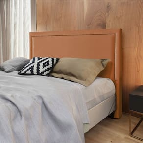 Cabeceira Cama Box Queen 1,60m Estofada Aruba Veludo Terracota