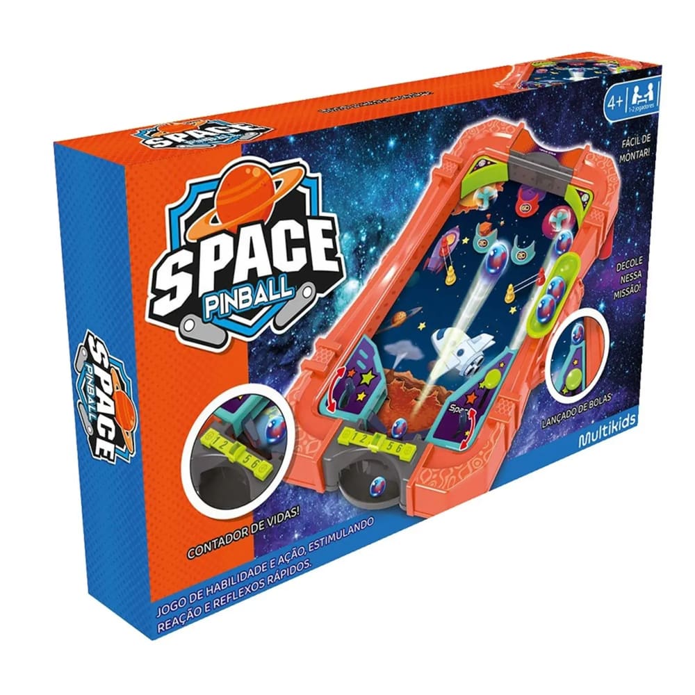 Jogo Space Pinball Personalizável para Crianças a Partir de 5 Anos - Multikids