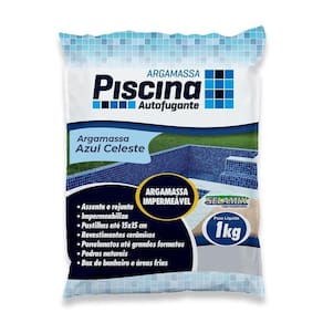 Argamassa Piscina Aut. Impermeável Cor Azul Celeste 1kg