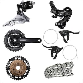 kIT TRANSMISSÃO BIKE SHIMANO TOURNEY TY300 21 VELOCIDADES PEDIVELA TRIPLO BICICLETA ARO 26 29