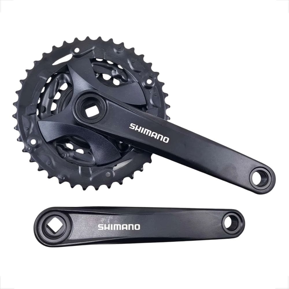 Pedivela Shimano Altus Triplo 9 Velocidades Aluminio Mt101 Preto 22 30 40 Dentes 175Mm