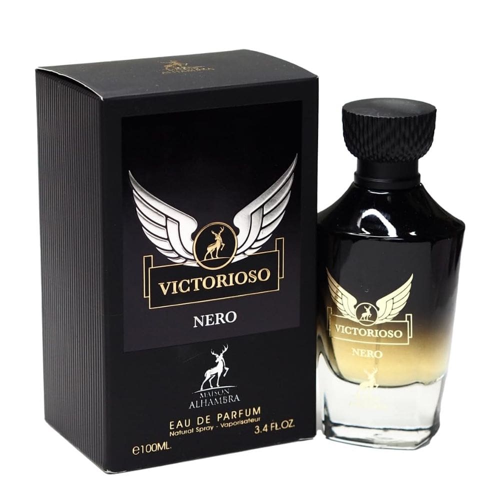 Perfume Lattafa Maison Alhambra Victorioso Preto EDP 100ml para mim