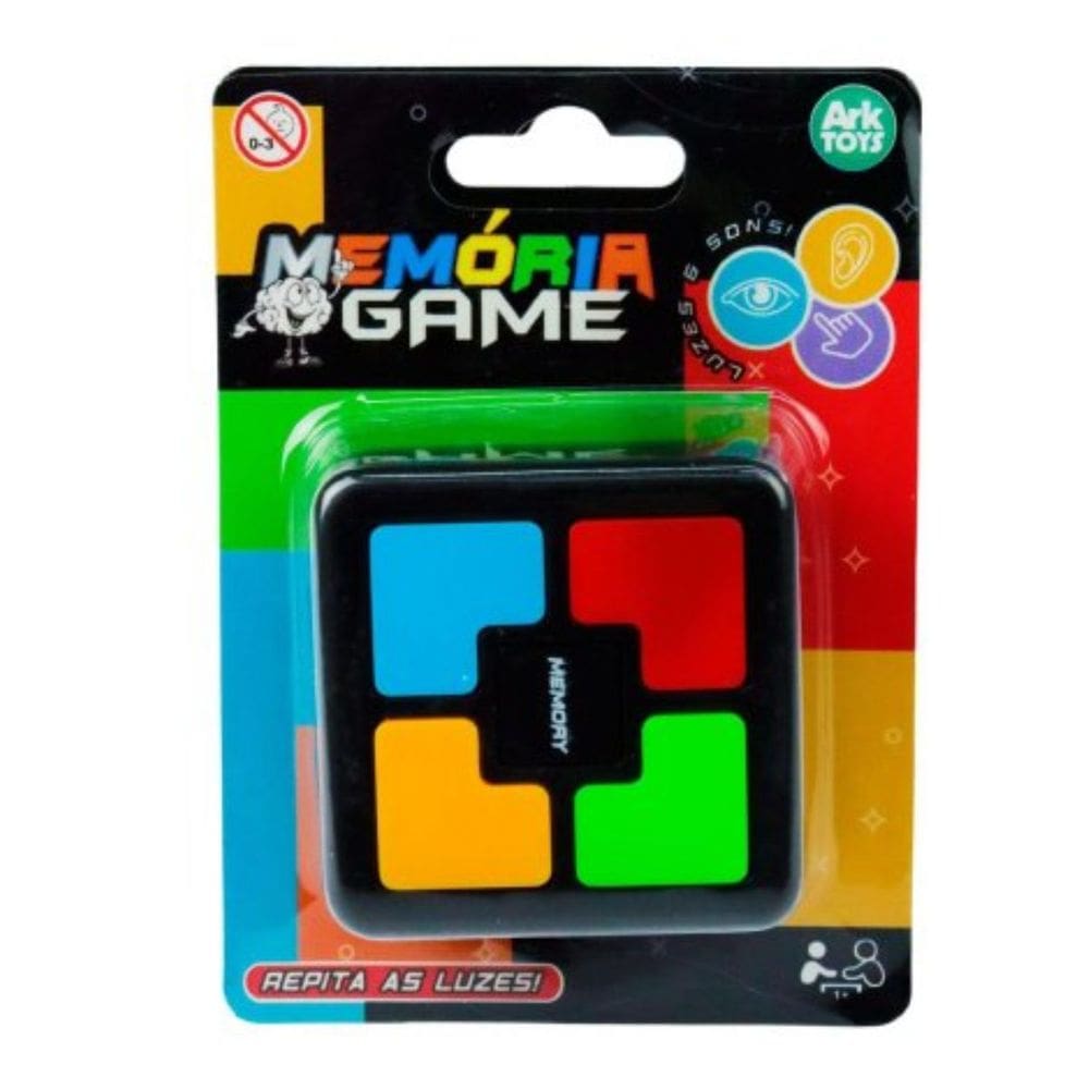 Jogo da Memória Eletrônico com Luzes e Som, 4 Cores, 5 Níveis