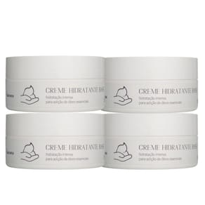 Kit 4 Creme Hidratante Neutro Via Aroma 150g Vegano Base Carreador
