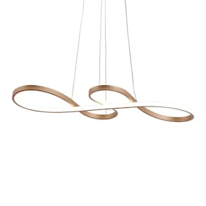 Lustre Pendente Sindora QD05317 Dourado Led Bivolt
