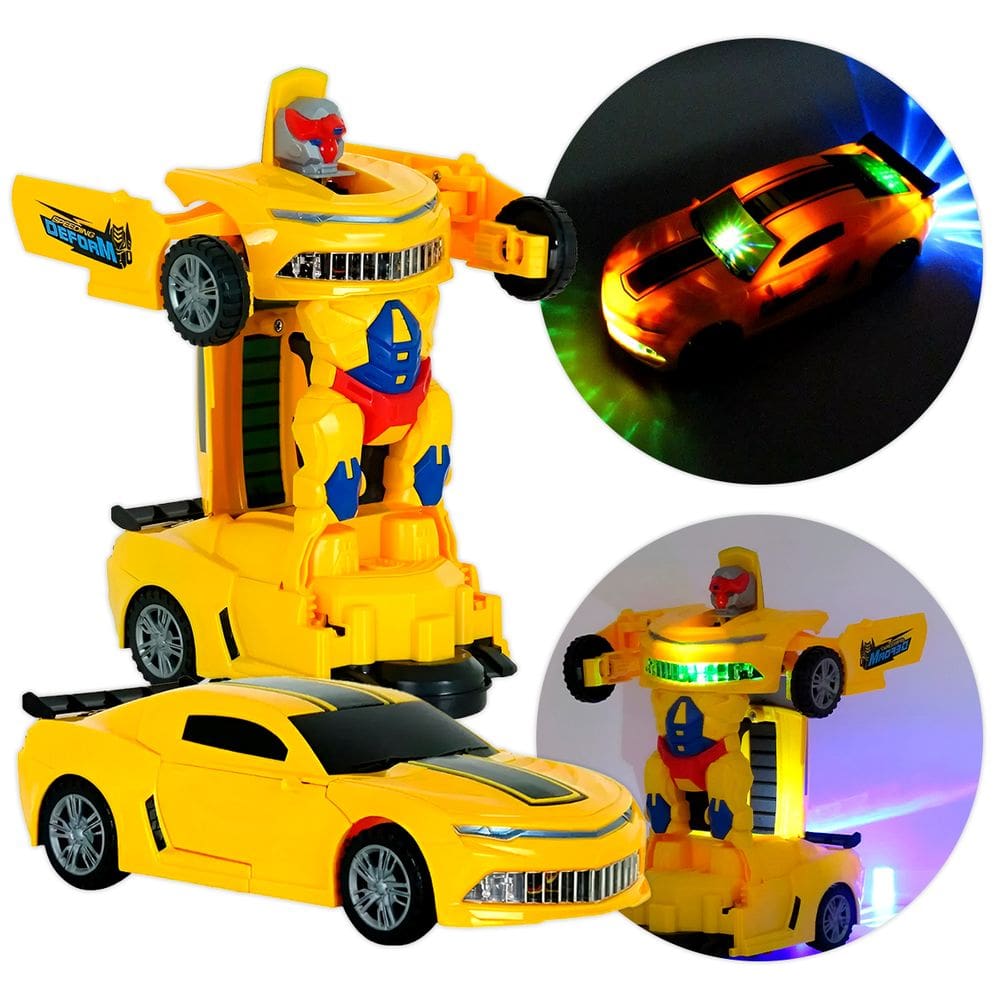 Carro Robô 2 Em 1 Musical Bate E Volta Luzes Brinquedo Infan