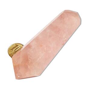 Biterminado Quartzo Rosa Pedra Natural 10 a 11cm Tipo B