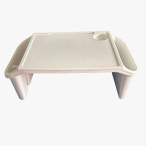 Kit 2 Bandeja Mesa Colo Apoio Comer Refeição Cama Suporte Notebook Branco