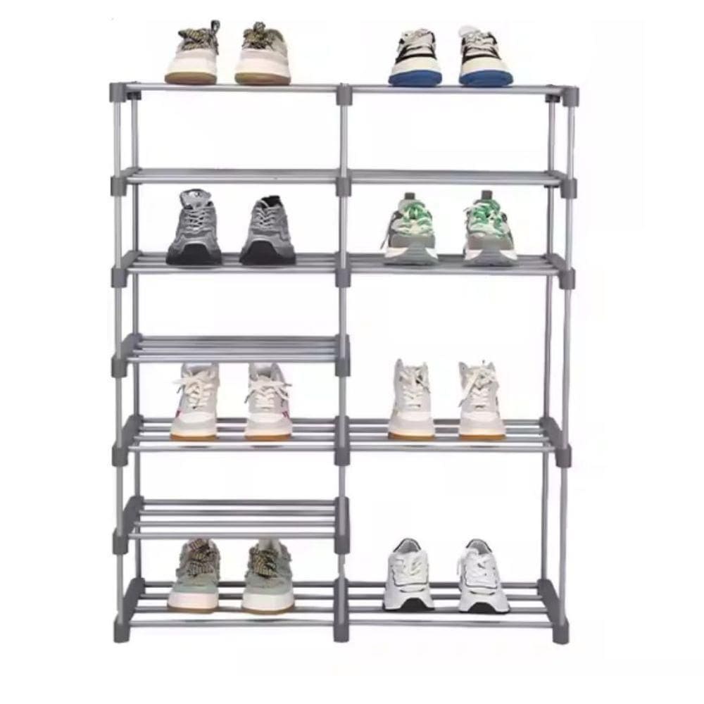 Sapateira Grande 30 Pares Organizador Quarto 12 Plateleiras Organizador 60 Tenis Sapatos Estante Porta Treco Multiuso Br