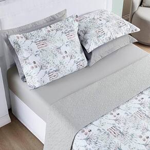 Cobre Leito Casal Padrão Cotton Select Dupla Face 200 Fios 3 Peças - Protea