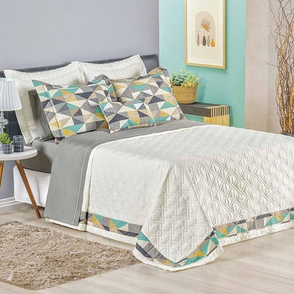 Cobre Leito King Lovenia 180 Fios 4 Peças - Marfim