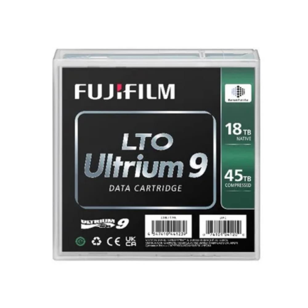 Fita Fuji LTO 9 Ultrium 18TB/45TB – Capacidade e Segurança