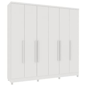 Guarda Roupa Casal Veneza 6 Portas 4 Gavetas Tcil Móveis Branco