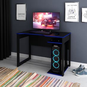 Mesa Gamer para PC 105x74cm ME4161 Preto Azul