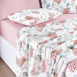 Jogo De Lençol King Cotton Select Estampado 200 Fios 4 Peças - Hortência