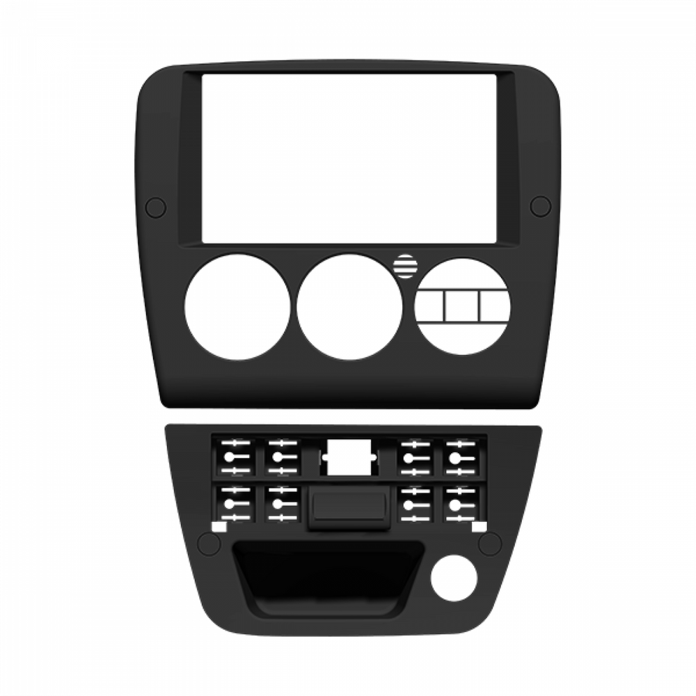Moldura 2 Din Vectra G2 c/ Ar Digital - Preta