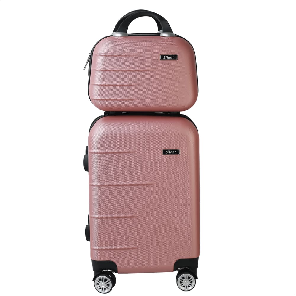 Conjunto Mala De Bordo C/ Rodas 360° E Frasqueira Para Viagens Silent Ipanema