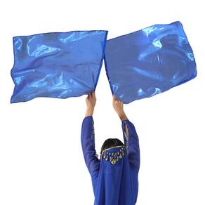 Bandeiras de adoração MUNAFIE Navy 55x68cm para igreja de dança com Poi