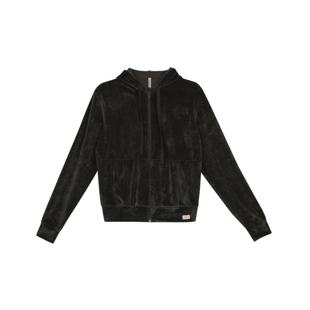 Jaqueta Plush Com Capuz Feminino Marialicia Ref. 183952