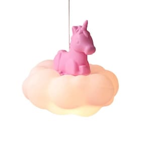 Pendente Nuvem Unicórnio Usare Branco e Rosa