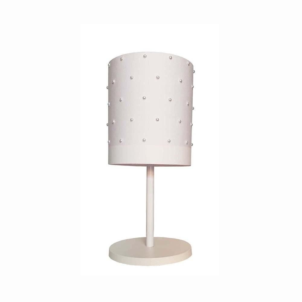 Abajur de Mesa 1 Foco 15w Perolas 4510 Tom Luz Iluminação Branco