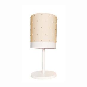 Abajur de Mesa 1 Foco 15w Perolas 4511 Tom Luz Iluminação Cru/Branco