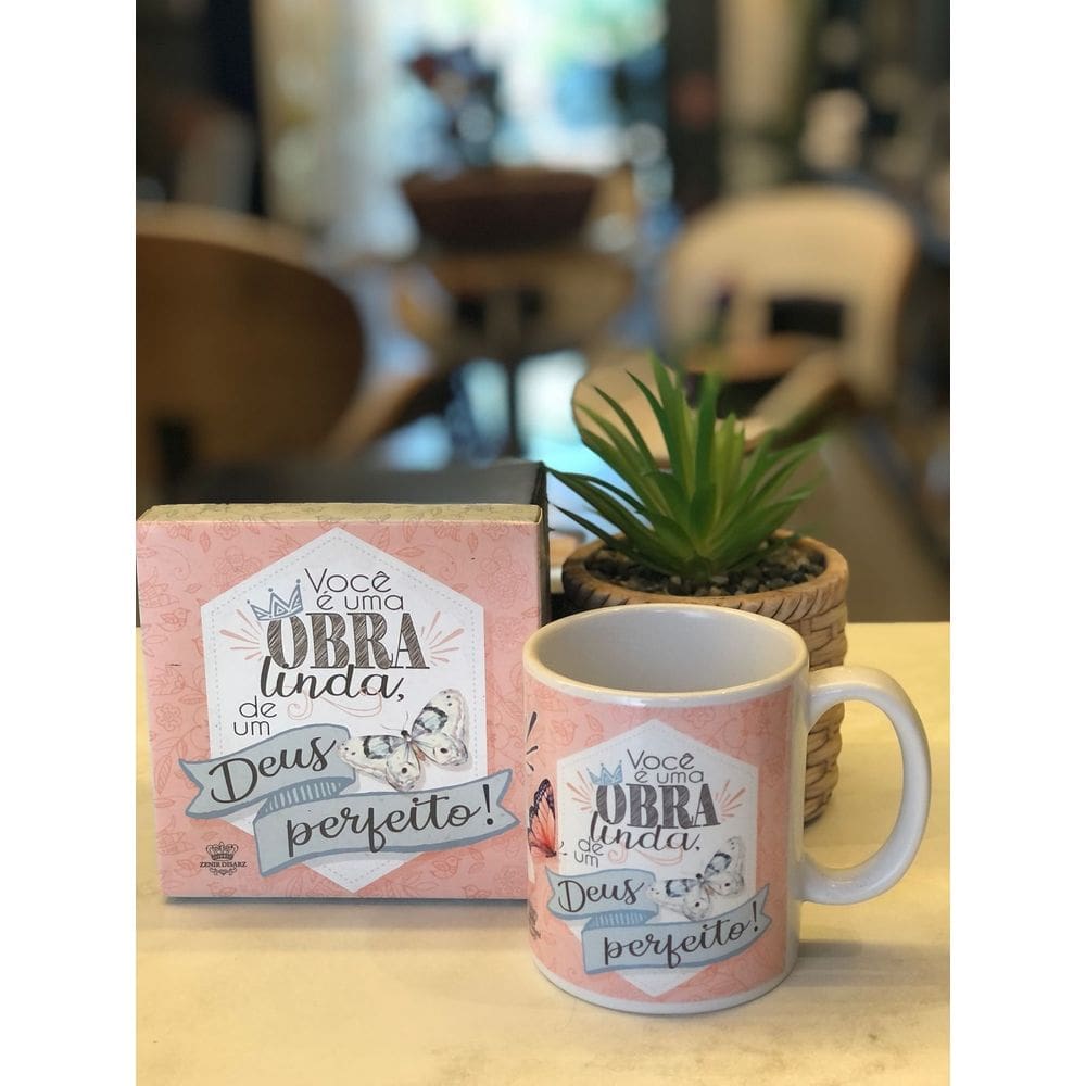 Caneca em Cerâmica Obra De Deus - 300ml