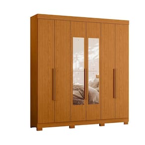 Guarda Roupa Vinci com Espelho 6 Portas Cinamomo - ABZ