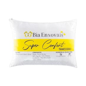 Travesseiro Confort Percal 180 Fios Fibra Siliconizada 70cm X 50cm - 1 Unidade