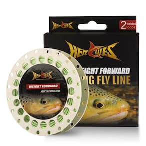 Linha de pesca com mosca HERCULES Floating WF7F 30m Moss Green