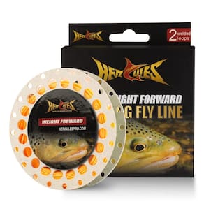 Linha de pesca com mosca HERCULES Floating WF8F 30m com laço laranja