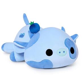 Almofada de brinquedo de pelúcia Onsoyours Cute Cow Blueberry para crianças de 30 cm