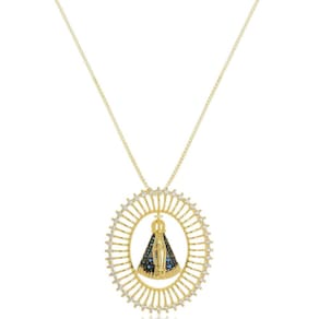 Gargantilha Nossa Senhora Aparecida Banhada A Ouro 18K