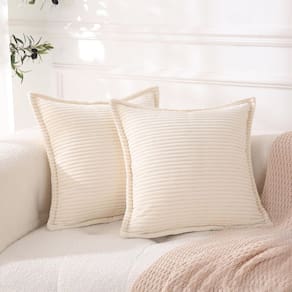 Capas de almofada Linecooo Corduroy Cream White 50x50cm