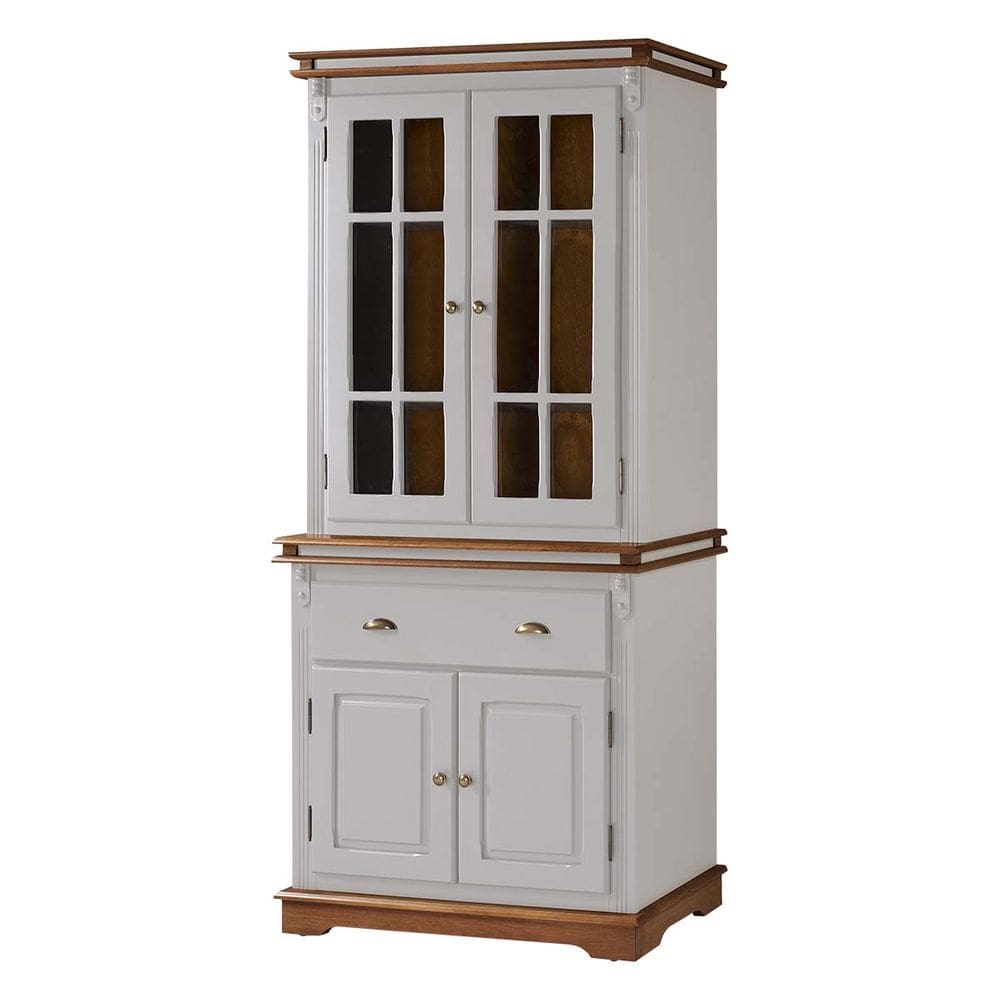 Arca Oratório 4 Portas 1 Gaveta 2057 Manchester - Off White/Imbuia Glazer