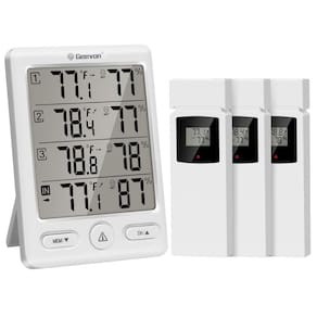 Termômetro Geevon Indoor Outdoor Wireless com 3 sensores branco