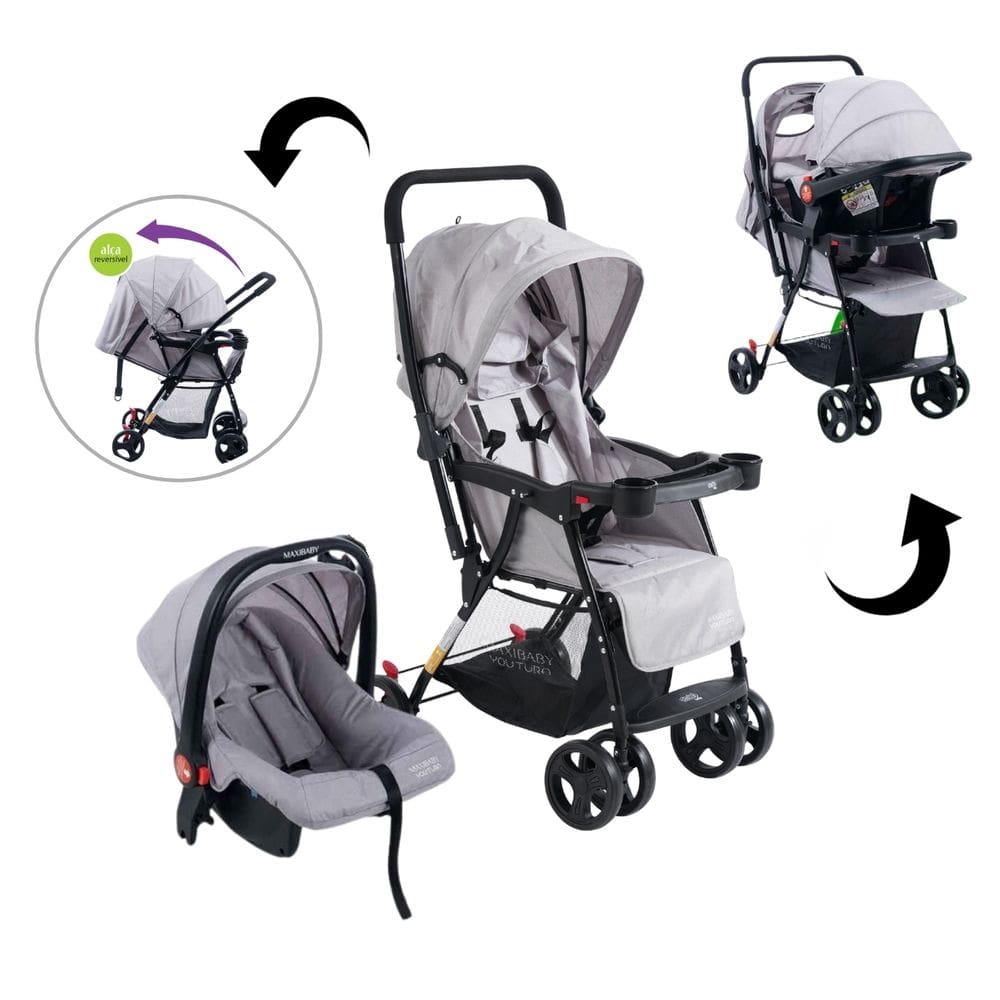 Carrinho de Bebê com Bebê Conforto 2 em 1 Youturn Maxi Baby