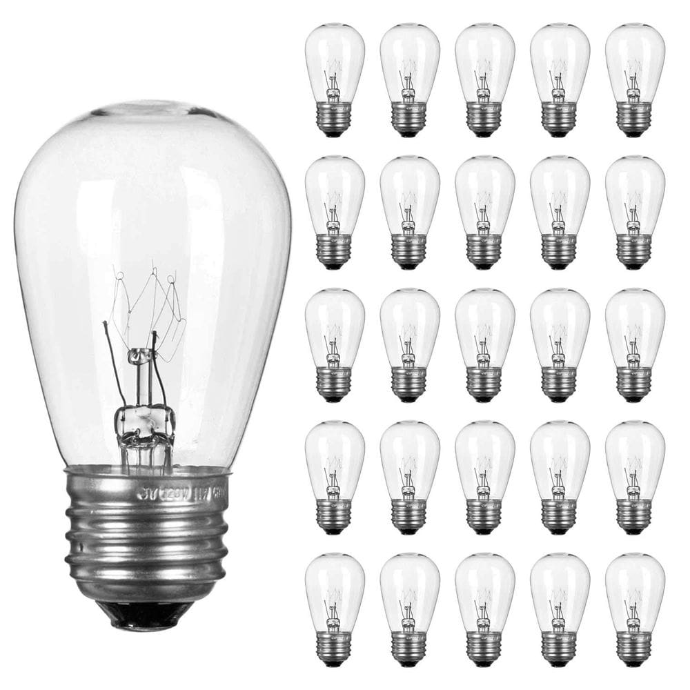 Pacote de lâmpadas 26 Brightown S14 11W E26 Clear Glass