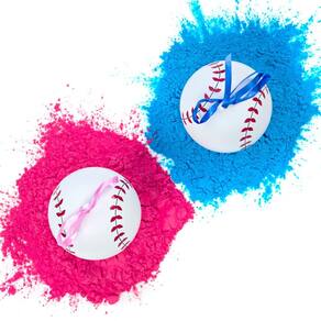 Loja de beisebol UP de revelação de gênero com pó rosa e azul