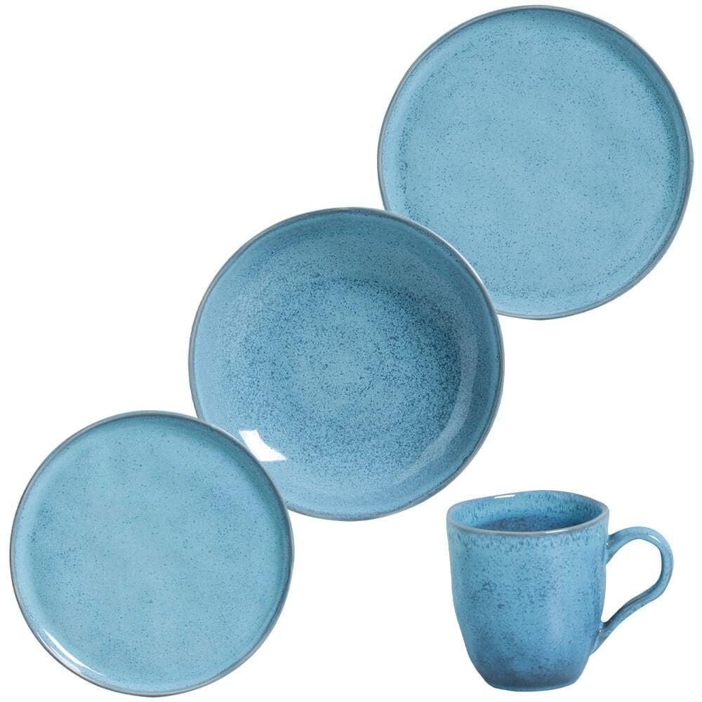 Aparelho de Jantar Cerâmica Stoneware Bio Breeze 16 peças Porto Brasil