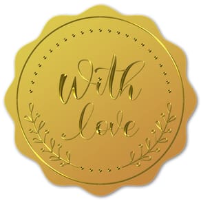 Certificate Seals CRASPIRE Gold Foil, 100 unidades de adesivos redondos de 2 cm