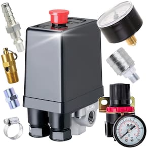 Kit Compressor Pressostato Manômetro E Válvula De Segurança