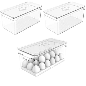 Conjunto de 2 Organizadores Clear Fresh 5L e Organizador de Ovos Clear Fresh 36 unid - Ou