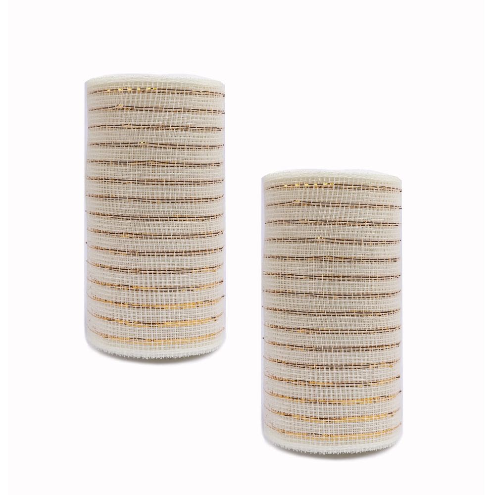Fita de malha Deco YYCRAFT Metallic Polymesh 6 polegadas e 20 jardas