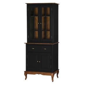 Arca Oratório 4 Portas 1 Gaveta 60840 Hannover Linz Móveis - Preto/Imbuia Glazer