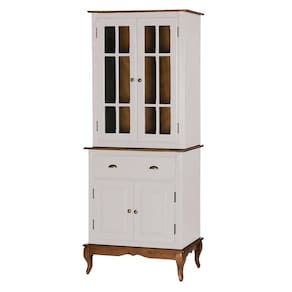 Arca Oratório 4 Portas 1 Gaveta 60840 Hannover Linz Móveis - Off White/Imbuia Glazer