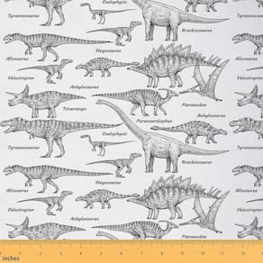 Tecido Erosebridal Dinosaur Print à prova d`água de 1 jarda (92x160cm)